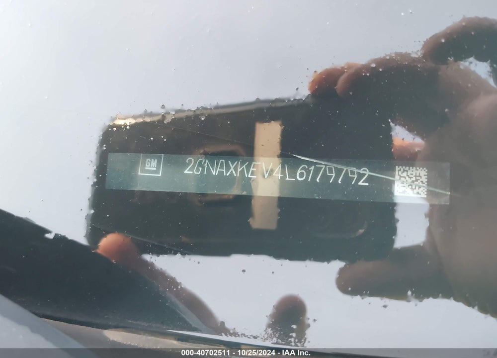 2020 CHEVROLET EQUINOX FWD LT 1.5L TURBO VIN: 2GNAXKEV4L6179792