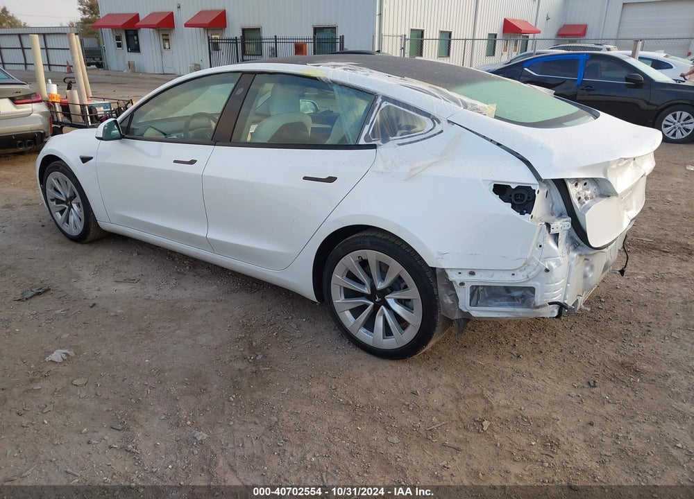 2022 TESLA MODEL 3 REAR-WHEEL DRIVE VIN: 5YJ3E1EA2NF127962