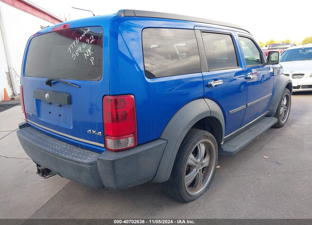 2007 DODGE NITRO SXT VIN: 1D8GU28K97W589692