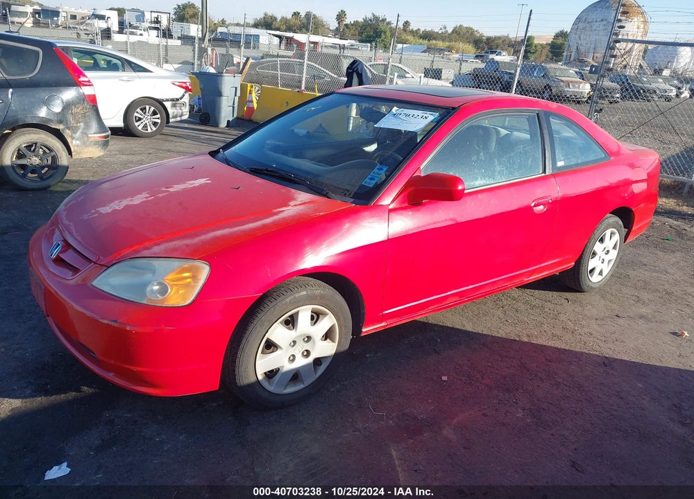 2001 HONDA CIVIC EX VIN: 1HGEM22951L001518