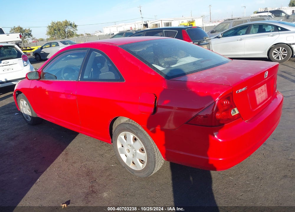 2001 HONDA CIVIC EX VIN: 1HGEM22951L001518