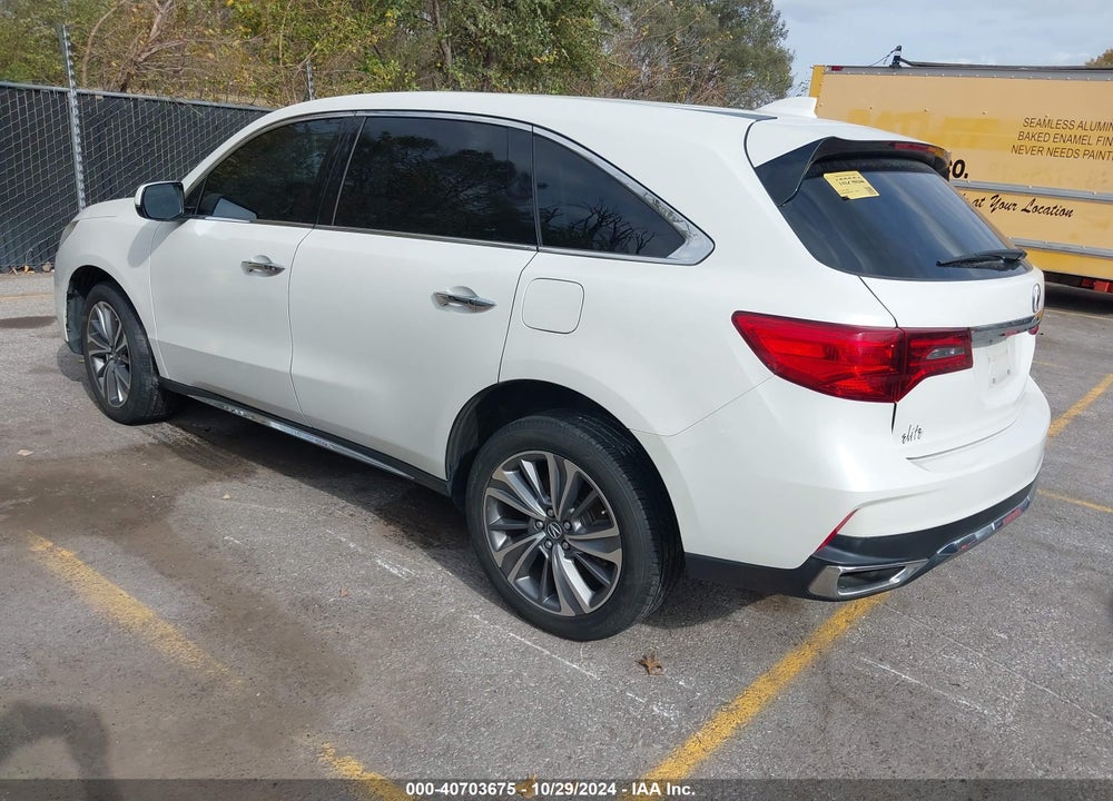 2017 ACURA MDX TECHNOLOGY VIN: 5FRYD4H5XHB022274