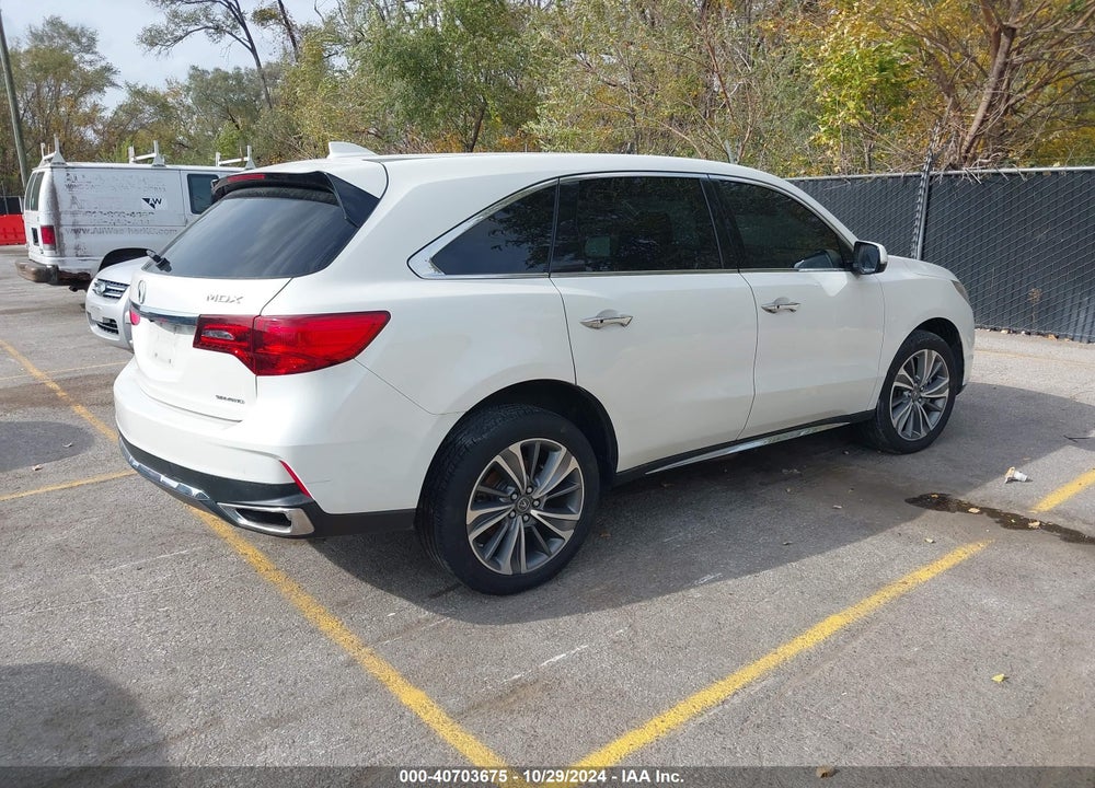 2017 ACURA MDX TECHNOLOGY VIN: 5FRYD4H5XHB022274