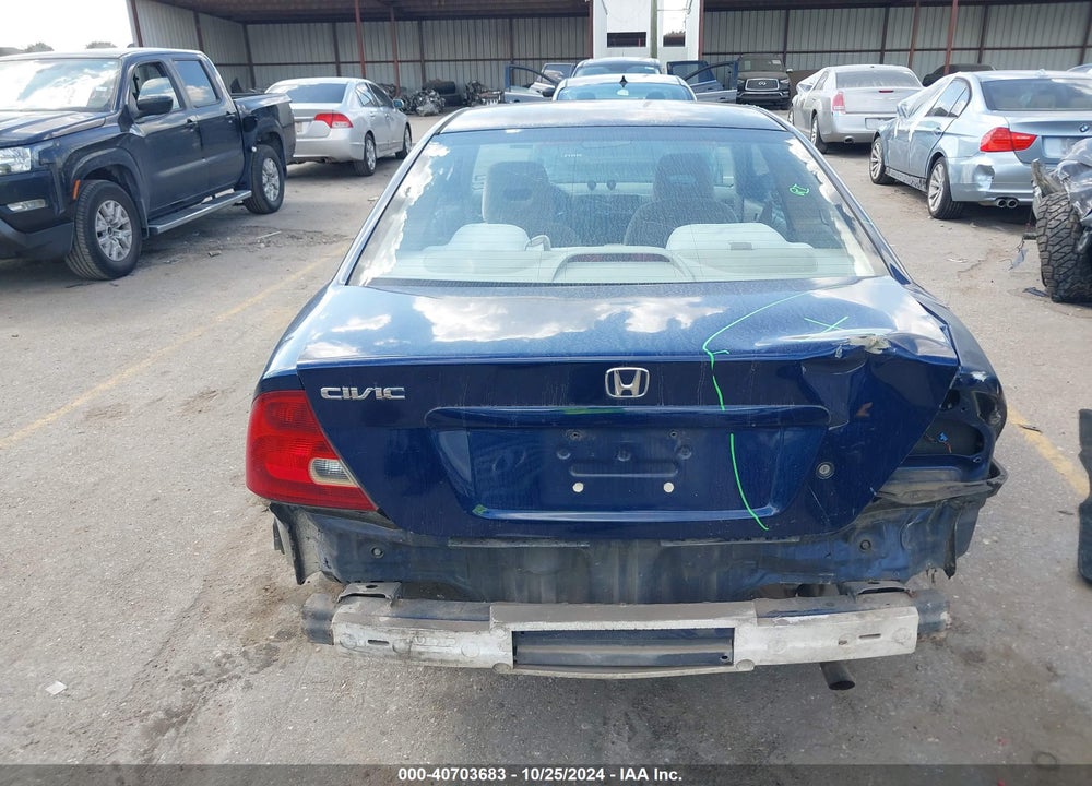 2001 HONDA CIVIC EX VIN: 1HGEM22931L066044