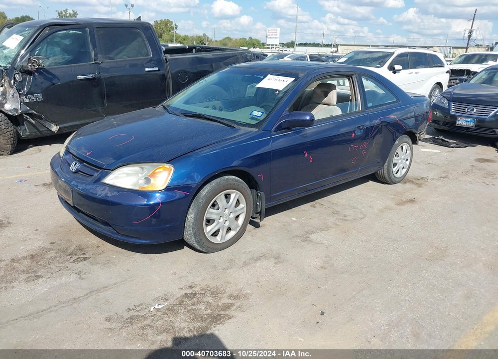 2001 HONDA CIVIC EX VIN: 1HGEM22931L066044