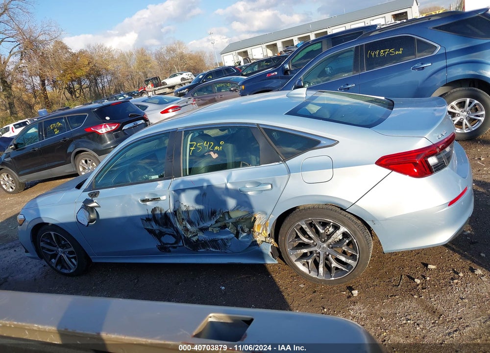 2022 HONDA CIVIC TOURING VIN: 2HGFE1F97NH313039