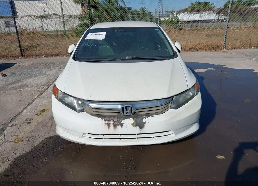 2012 HONDA CIVIC LX VIN: 19XFB2F56CE389936