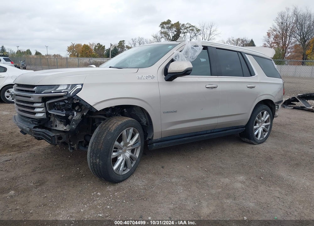 2021 CHEVROLET TAHOE 4WD HIGH COUNTRY VIN: 1GNSKTKLXMR119484