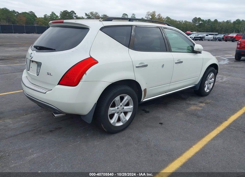 2007 NISSAN MURANO SL VIN: JN8AZ08TX7W503538