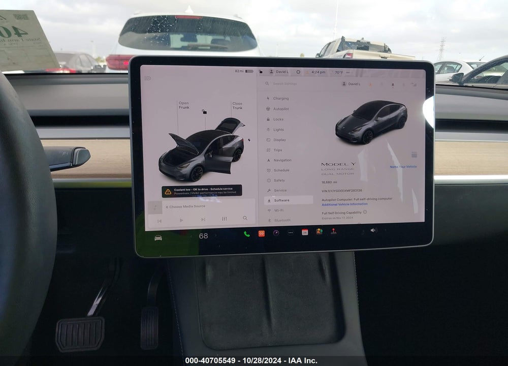 2021 TESLA MODEL Y LONG RANGE DUAL MOTOR ALL-WHEEL DRIVE VIN: 5YJYGDEEXMF283136