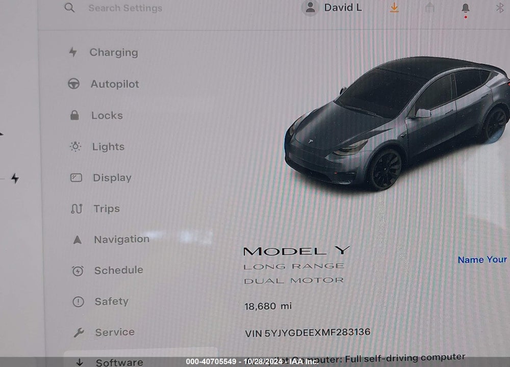 2021 TESLA MODEL Y LONG RANGE DUAL MOTOR ALL-WHEEL DRIVE VIN: 5YJYGDEEXMF283136