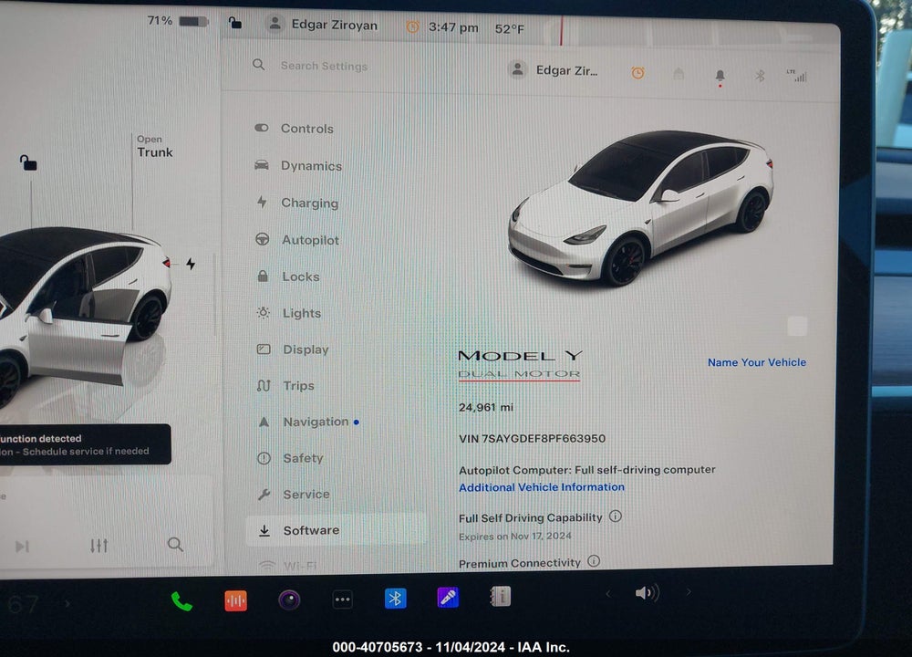 2023 TESLA MODEL Y AWD/PERFORMANCE DUAL MOTOR ALL-WHEEL DRIVE VIN: 7SAYGDEF8PF663950