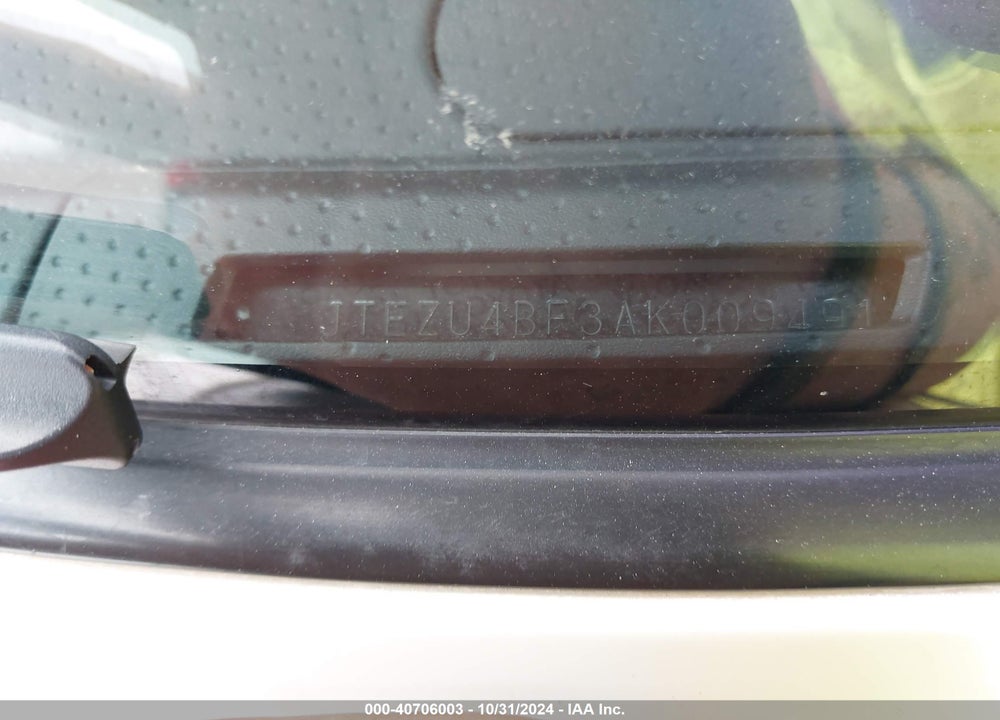 2010 TOYOTA FJ CRUISER VIN: JTEZU4BF3AK009491