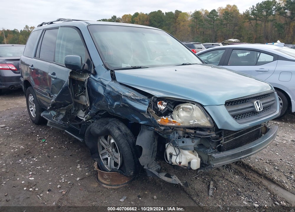 2005 HONDA PILOT EX-L VIN: 5FNYF18605B016207