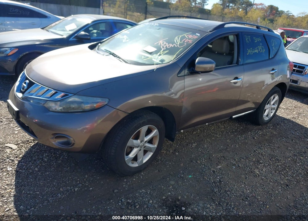 2010 NISSAN MURANO SL VIN: JN8AZ1MW7AW108536