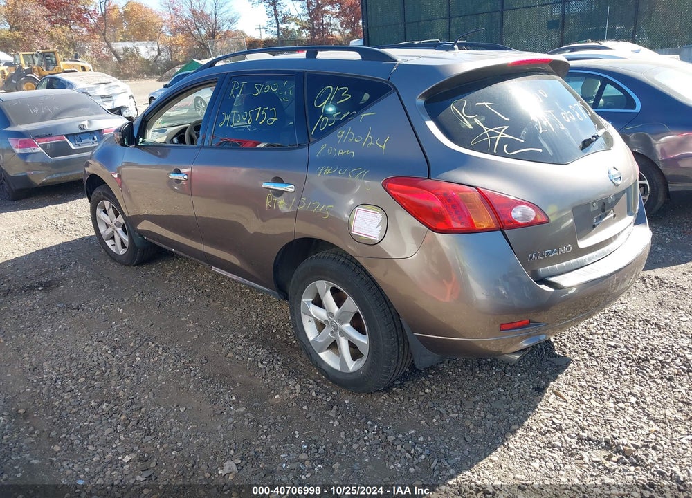 2010 NISSAN MURANO SL VIN: JN8AZ1MW7AW108536