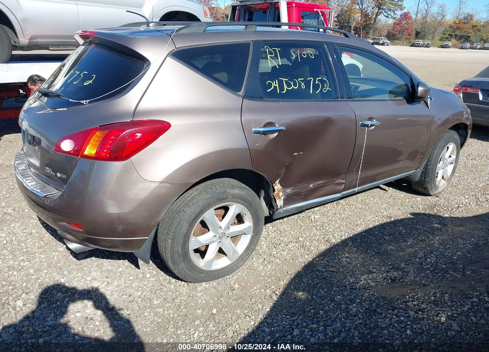 2010 NISSAN MURANO SL VIN: JN8AZ1MW7AW108536