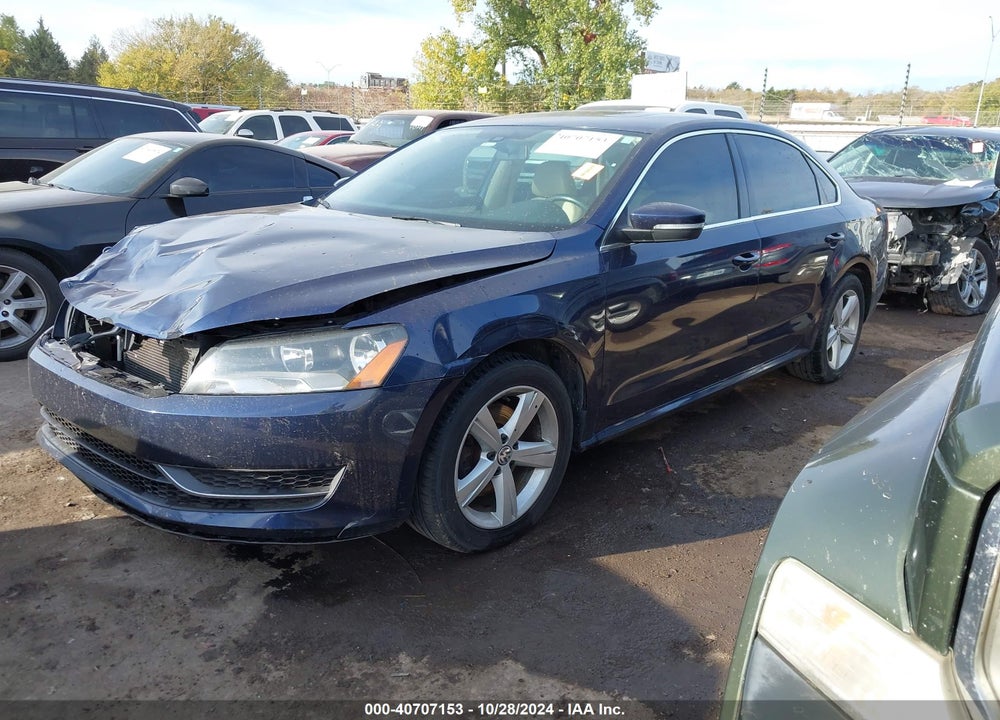 2013 VOLKSWAGEN PASSAT 2.0L TDI SE VIN: 1VWBN7A3XDC053057