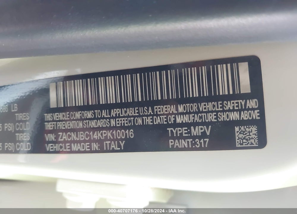 2019 JEEP RENEGADE TRAILHAWK 4X4 VIN: ZACNJBC14KPK10016
