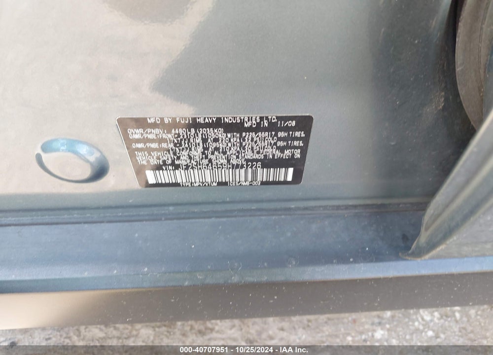 2009 SUBARU FORESTER 2.5X LIMITED VIN: JF2SH64659H773226