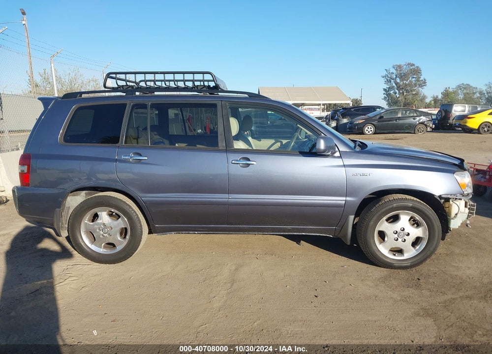 2007 TOYOTA HIGHLANDER SPORT V6 VIN: JTEGP21A770134958