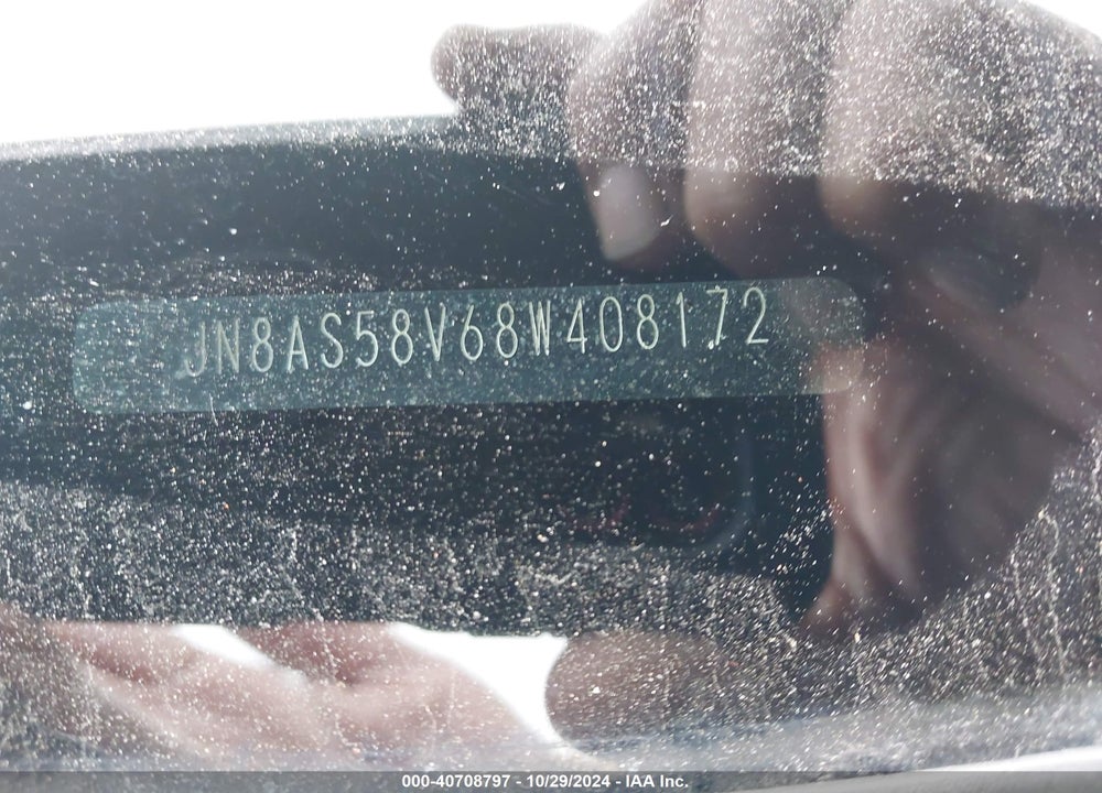 2008 NISSAN ROGUE S VIN: JN8AS58V68W408172