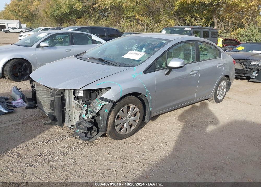 2012 HONDA CIVIC SDN LX VIN: 19XFB2F57CE087751