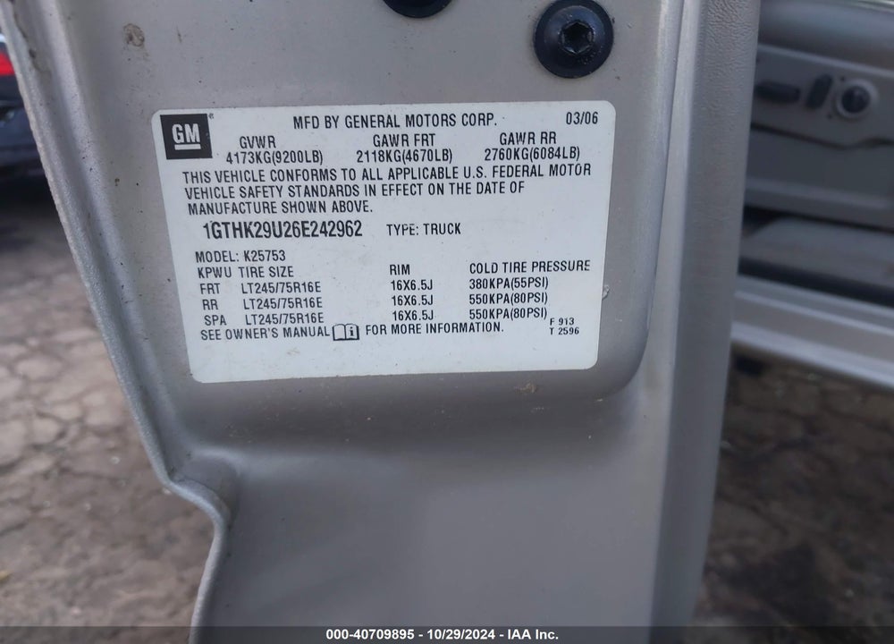 2006 GMC SIERRA 2500HD SLT VIN: 1GTHK29U26E242962