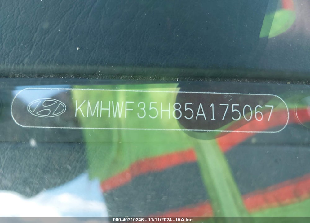 2005 HYUNDAI SONATA GLS/LX VIN: KMHWF35H85A175067