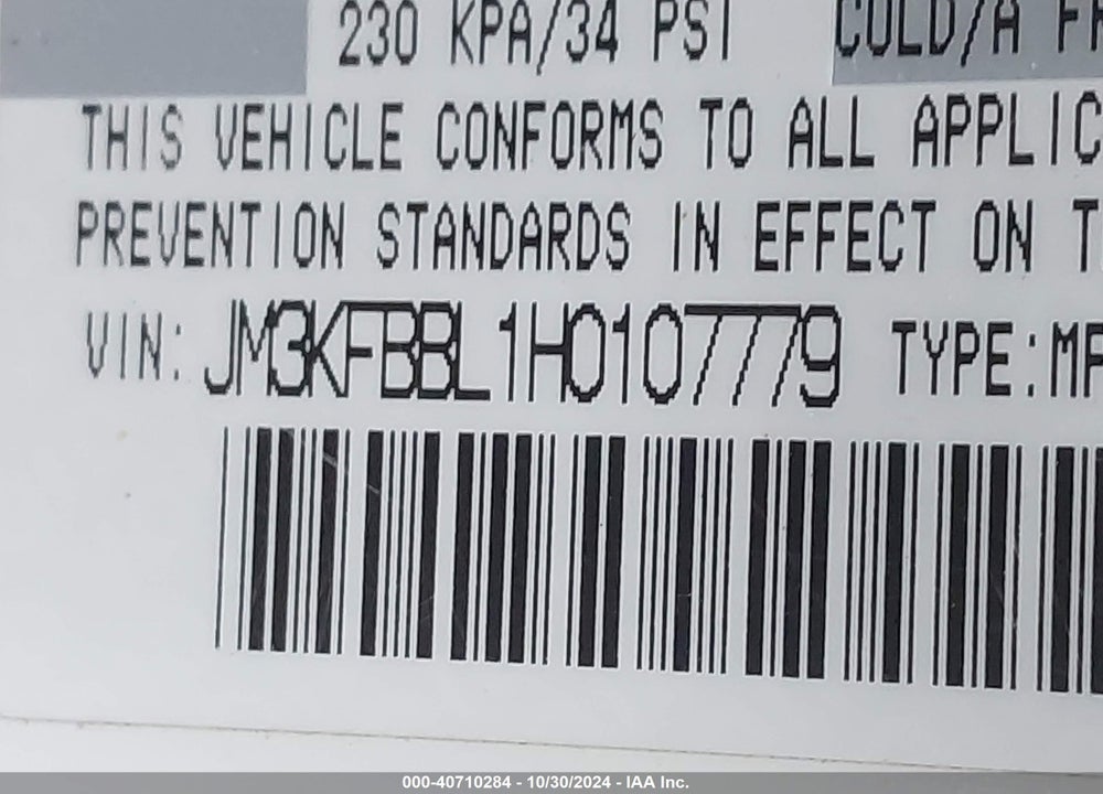 2017 MAZDA CX-5 SPORT VIN: JM3KFBBL1H0107779