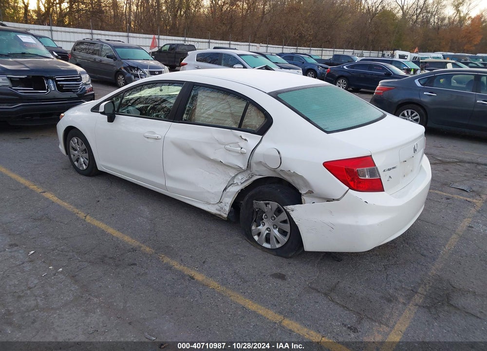 2012 HONDA CIVIC SDN LX VIN: 19XFB2F52CE091402