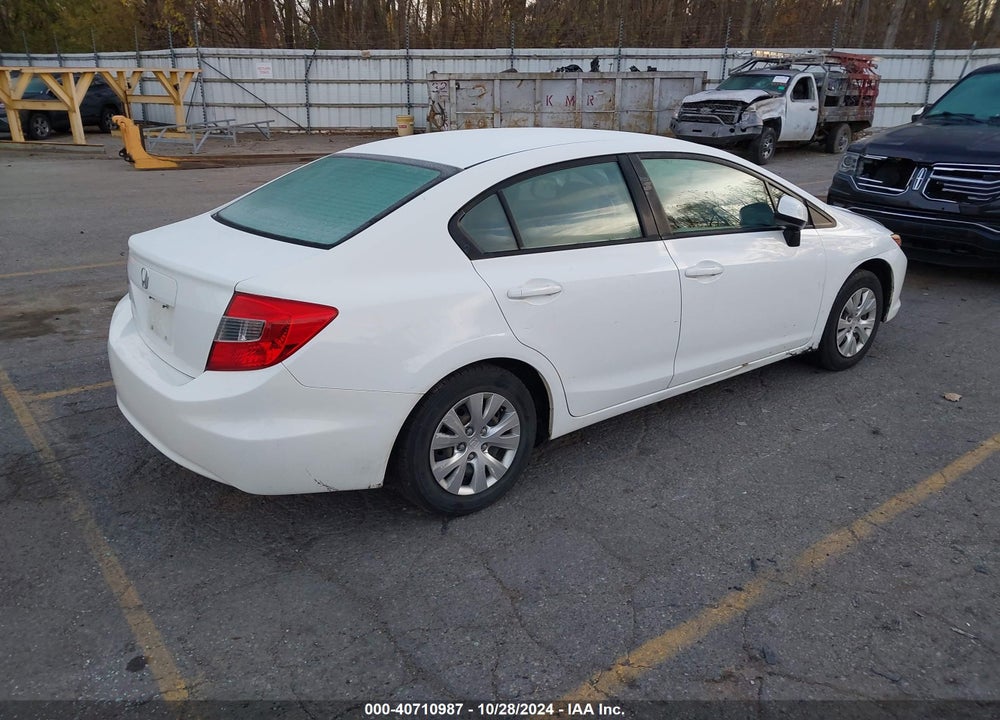 2012 HONDA CIVIC SDN LX VIN: 19XFB2F52CE091402