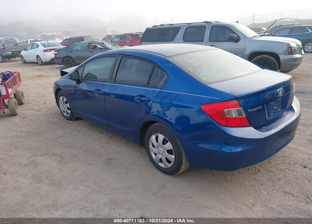 2012 HONDA CIVIC SDN LX VIN: 19XFB2F59CE058042