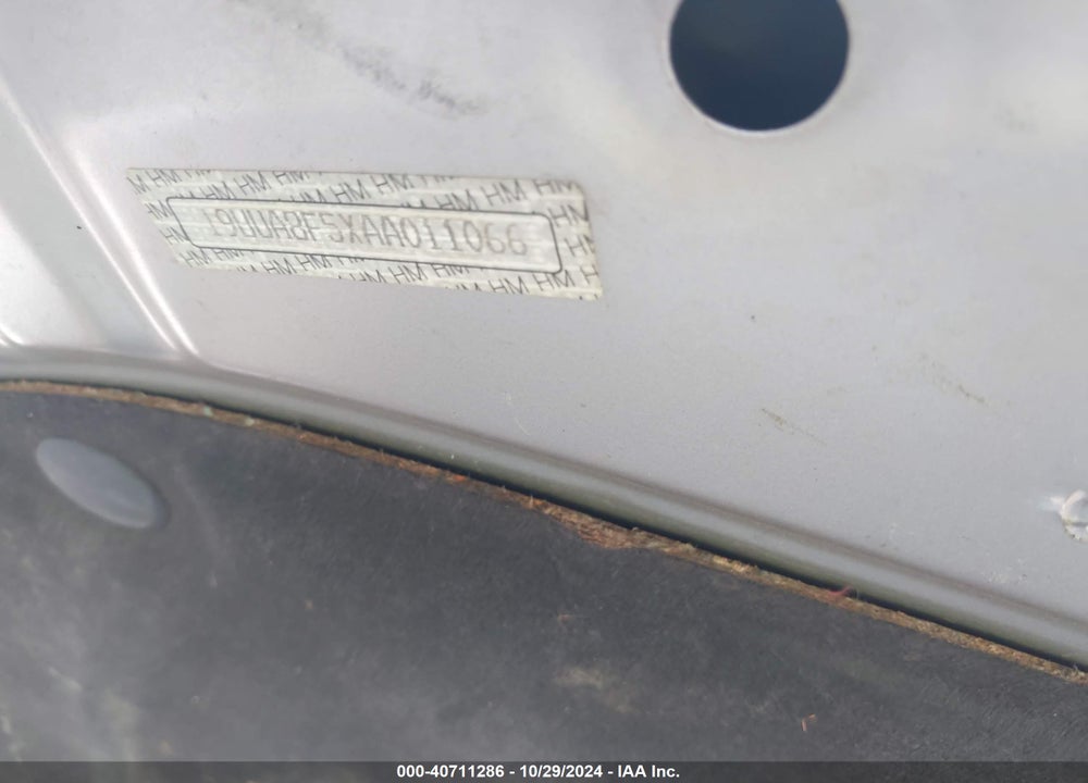 2010 ACURA TL 3.5 VIN: 19UUA8F5XAA011066