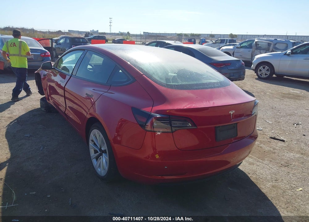 2022 TESLA MODEL 3 REAR-WHEEL DRIVE VIN: 5YJ3E1EA8NF170671