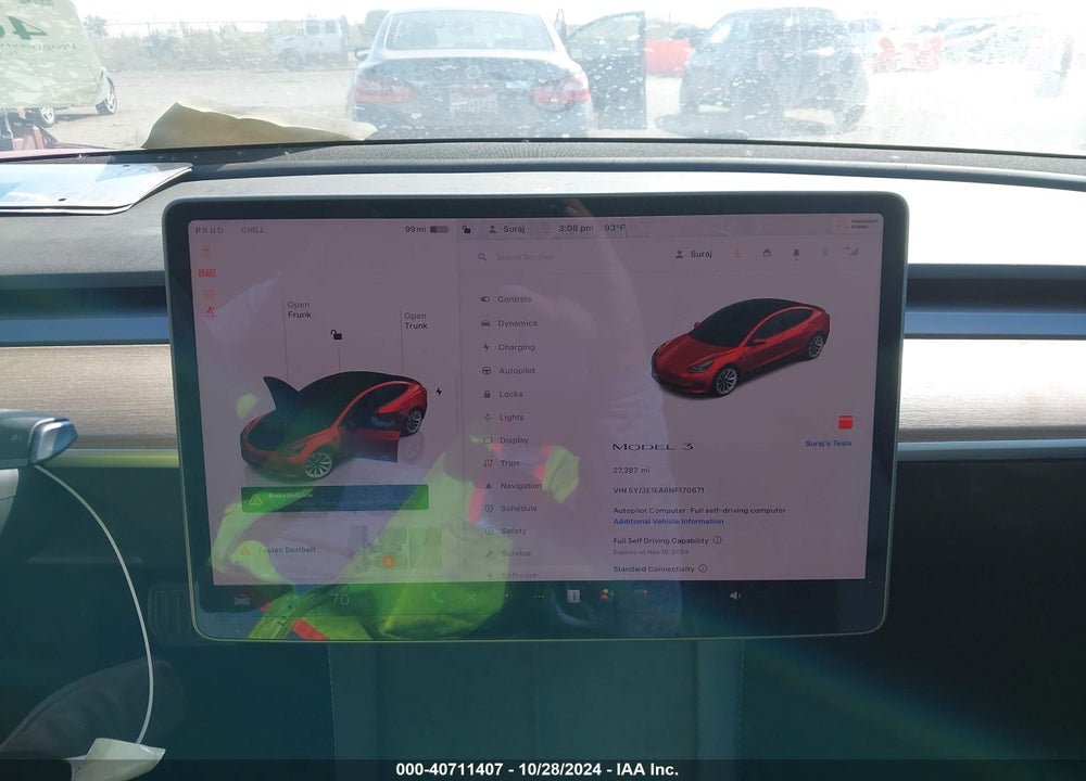 2022 TESLA MODEL 3 REAR-WHEEL DRIVE VIN: 5YJ3E1EA8NF170671