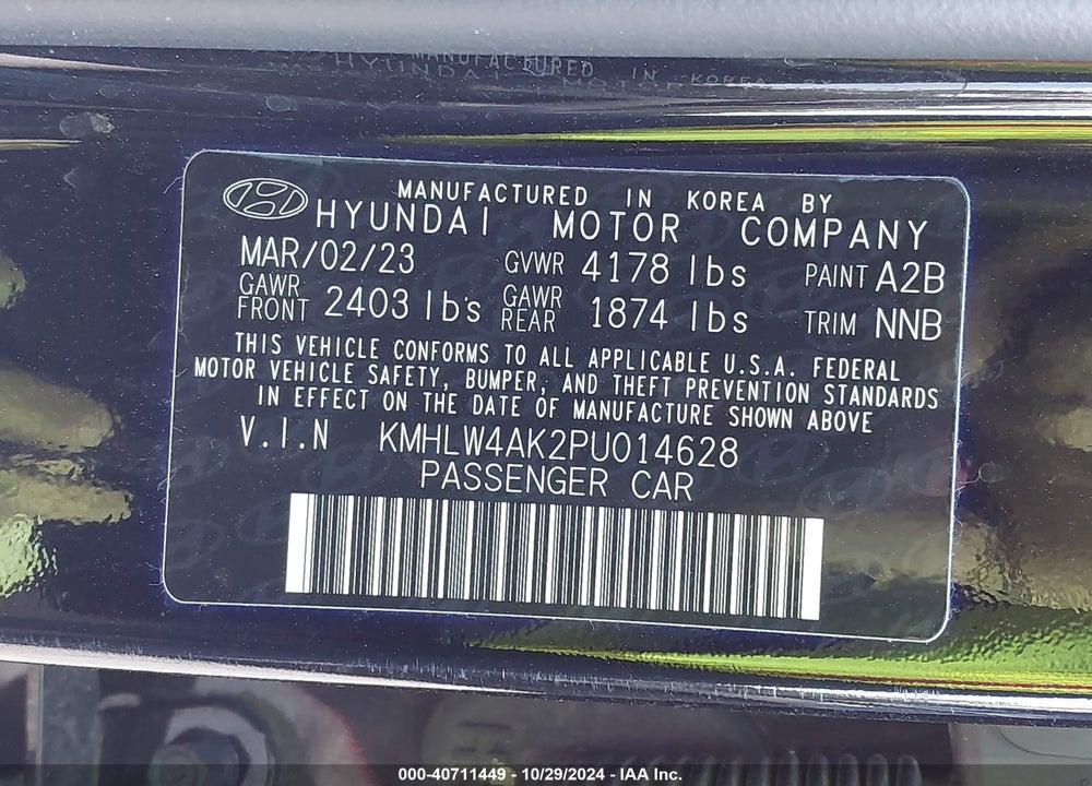 2023 HYUNDAI ELANTRA N VIN: KMHLW4AK2PU014628