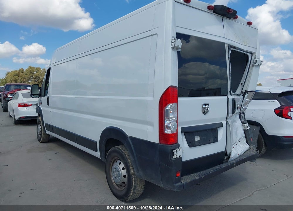 2022 RAM PROMASTER 2500 HIGH ROOF 159 WB VIN: 3C6LRVDG3NE105564