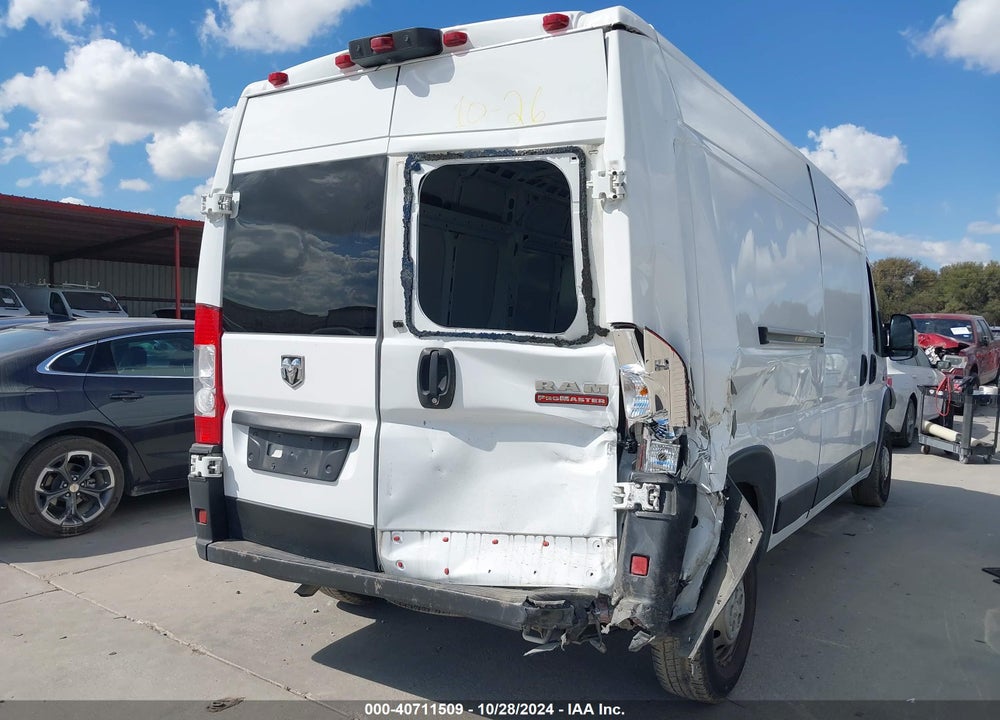 2022 RAM PROMASTER 2500 HIGH ROOF 159 WB VIN: 3C6LRVDG3NE105564