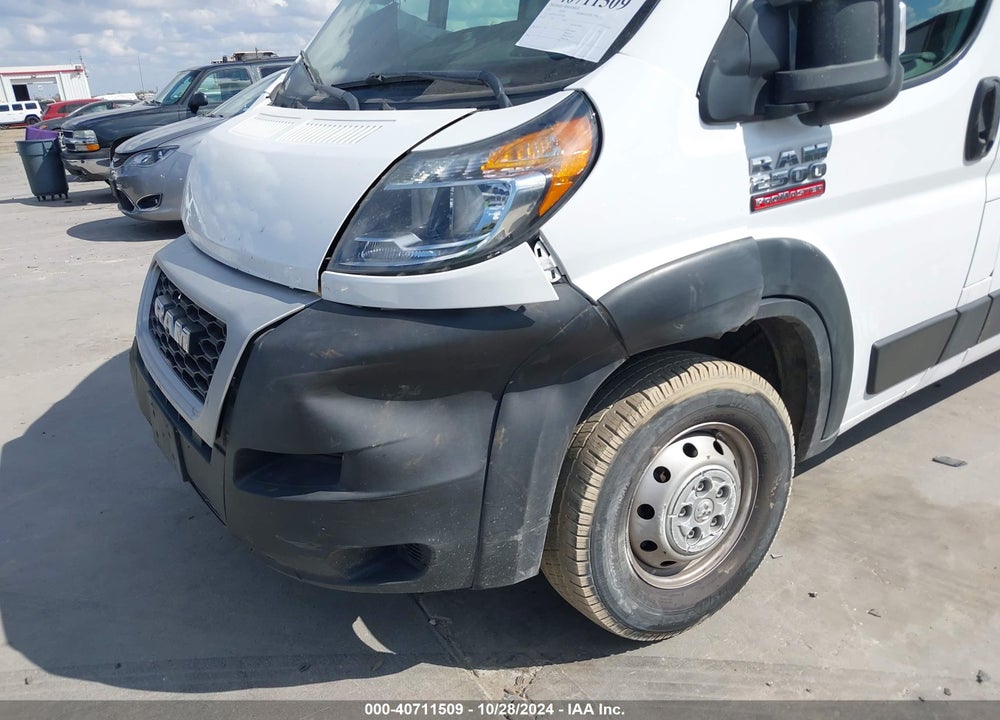 2022 RAM PROMASTER 2500 HIGH ROOF 159 WB VIN: 3C6LRVDG3NE105564