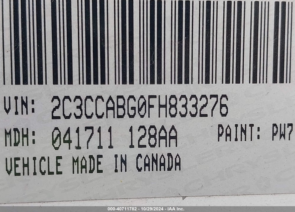 2015 CHRYSLER 300 300S VIN: 2C3CCABG0FH833276