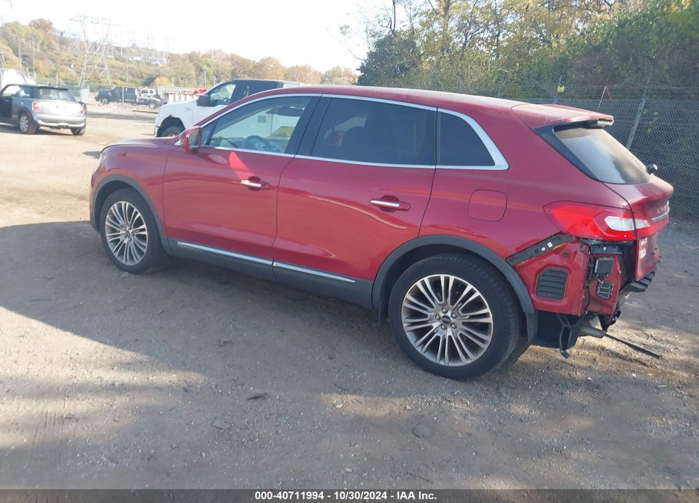 2016 LINCOLN MKX RESERVE VIN: 2LMTJ6LR5GBL29647