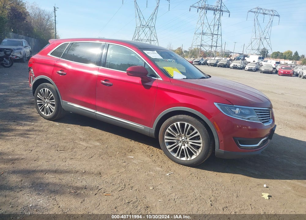 2016 LINCOLN MKX RESERVE VIN: 2LMTJ6LR5GBL29647