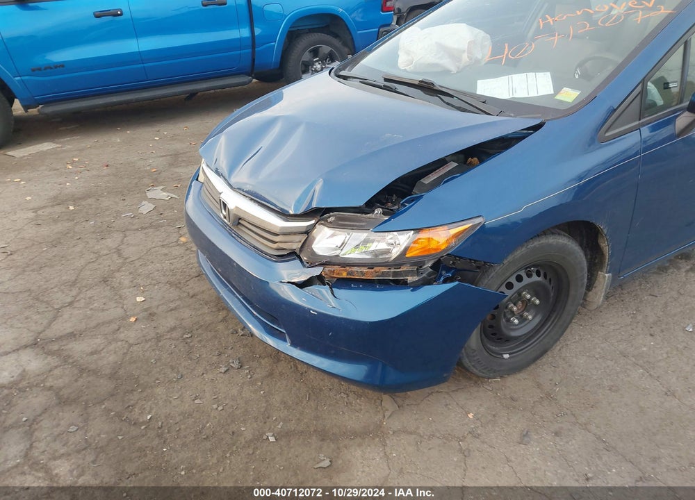 2012 HONDA CIVIC SDN LX VIN: 19XFB2F51CE037413