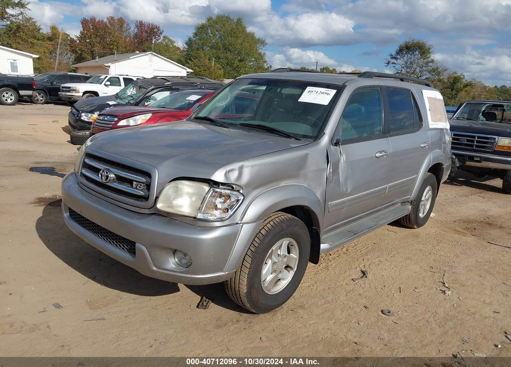 2002 TOYOTA SEQUOIA LIMITED V8 VIN: 5TDBT48A32S084674