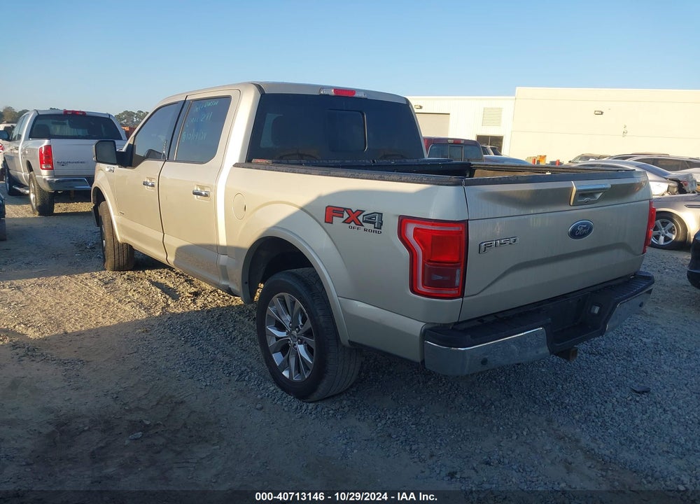 2017 FORD F-150 LARIAT VIN: 1FTEW1EG0HFA51653