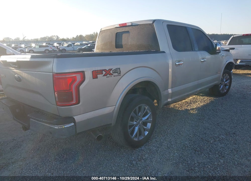 2017 FORD F-150 LARIAT VIN: 1FTEW1EG0HFA51653