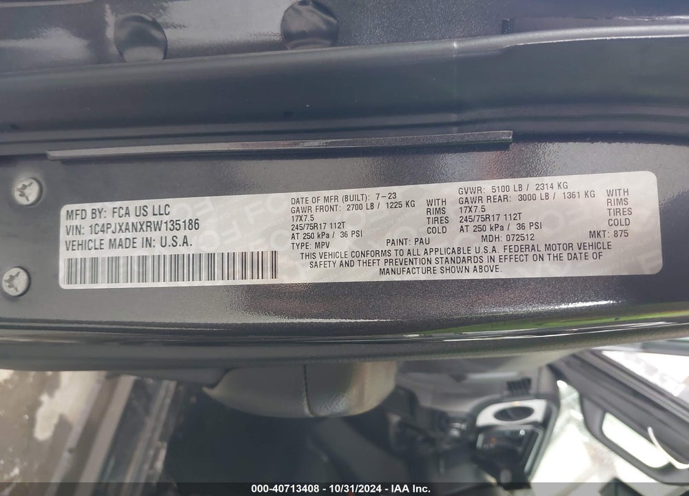 2024 JEEP WRANGLER 2-DOOR SPORT S 4X4 VIN: 1C4PJXANXRW135186