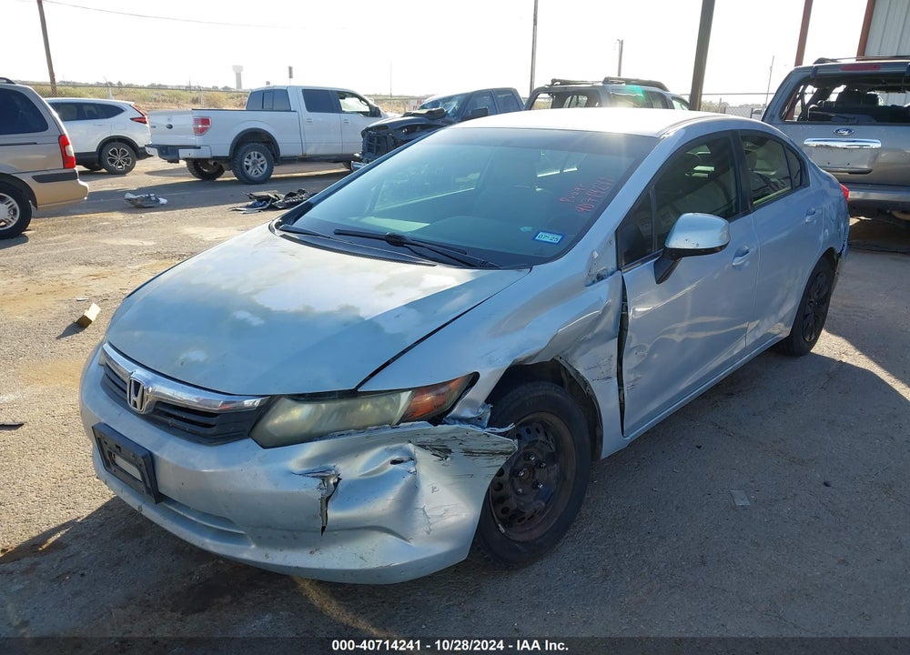 2012 HONDA CIVIC LX VIN: 2HGFB2F50CH552599
