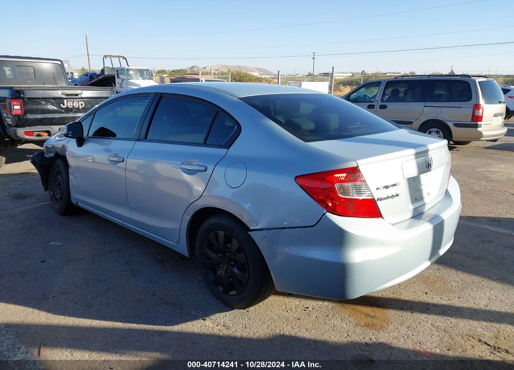 2012 HONDA CIVIC LX VIN: 2HGFB2F50CH552599
